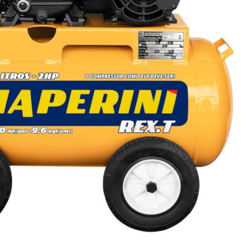 Compressor de ar 10 p�s 50L 2 hp 140 libras trif�sico - REX.T M�vel