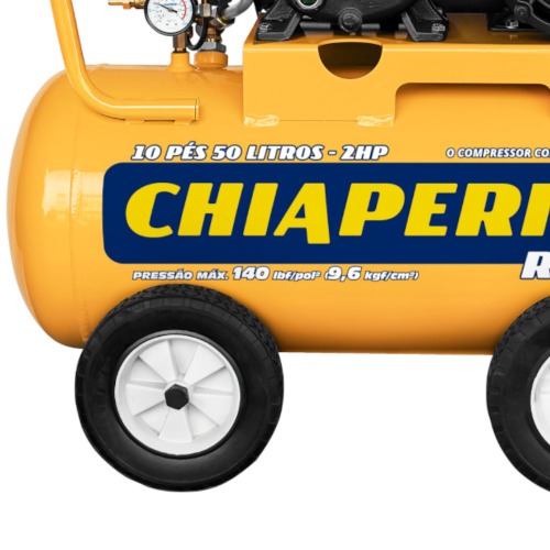 Compressor de ar 10 p�s 50L 2 hp 140 libras trif�sico - REX.T M�vel