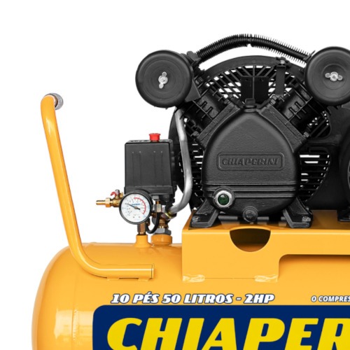 Compressor de ar 10 p�s 50L 2 hp 140 libras trif�sico - REX.T M�vel