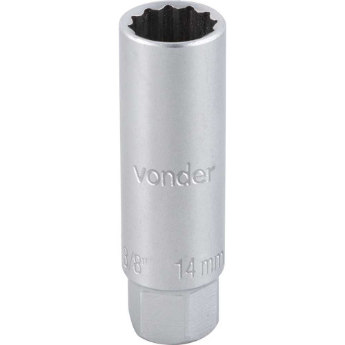 Soquete estriado para vela de ignio 14 mm encaixe 3/8