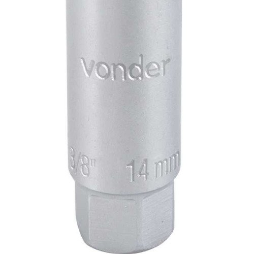 Soquete estriado para vela de ignio 14 mm encaixe 3/8