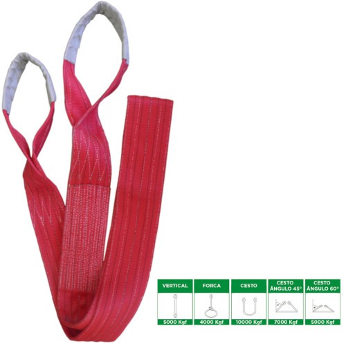 Cinta sling para elevação de carga 5T com 4 metros Cinta sling para elevação de carga 5T com 4 metros