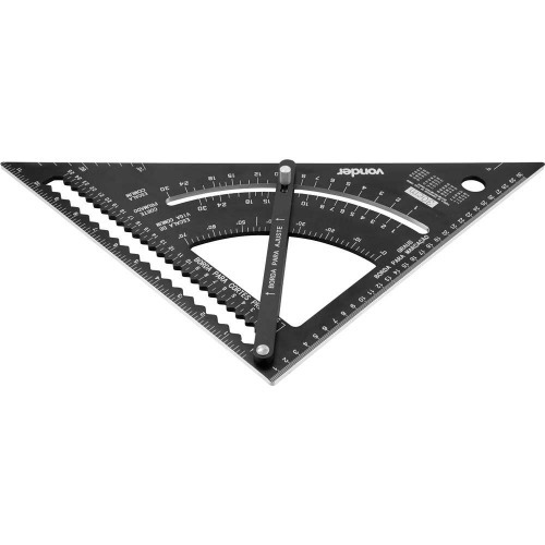 Esquadro tri�ngular de alum�nio 300 mm com goni�metro