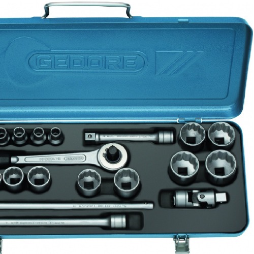 Jogo de soquetes estriados 12 a 32 mm encaixe 1/2