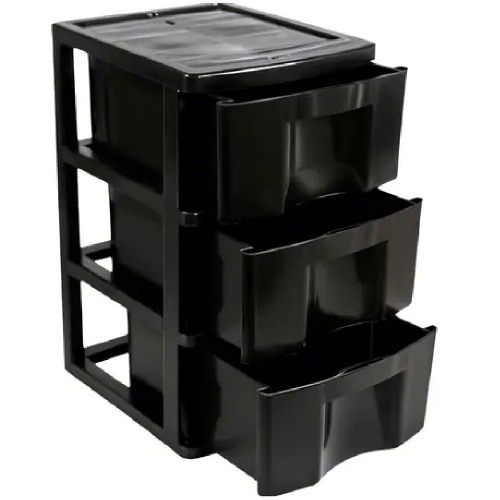 Organizador plástico com 3 gavetas - GV14P Organizador plástico com 3 gavetas - GV14P