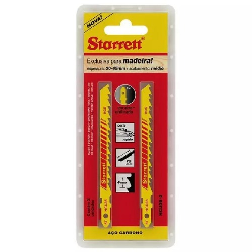 Lâmina serra tico tico 75 mm 6 dentes para madeira 2 peças - HCU36T-2 Lâmina serra tico tico 75 mm 6 dentes para madeira 2 peças - HCU36T-2
