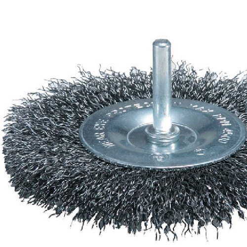 Escova de ao circular ondulada com haste 3