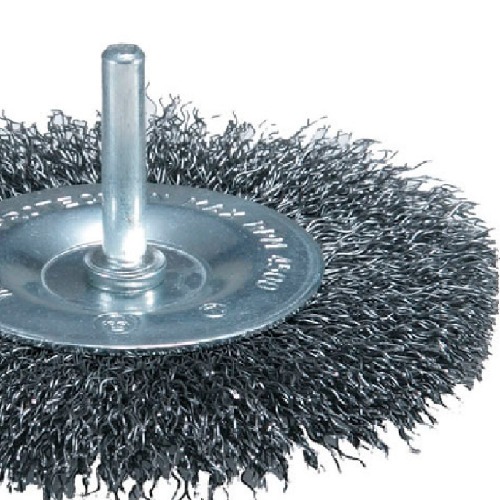 Escova de ao circular ondulada com haste 3