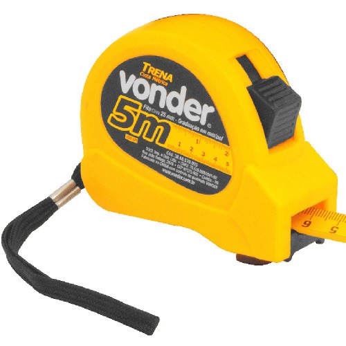 Trena com fita de a�o 25 mm x 5 m com trava