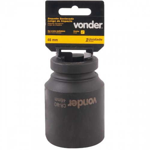 Soquete sextavado de impacto longo 46 mm encaixe 1