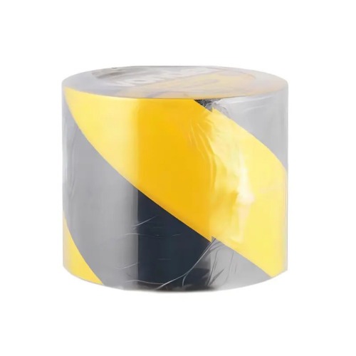 Fita zebrada adesiva para demarca��o 100 mm x 30 m