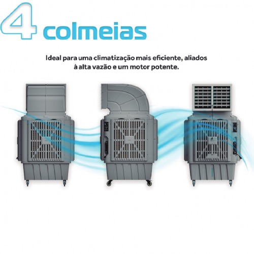 Climatizador de ar port�til evaporativo industrial 120L 200m� 5 em 1 - CLIN120  220V