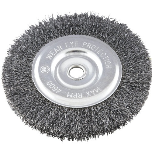 Escova de ao circular ondulada 6 x 1/2 x 1/2