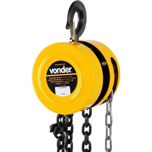 Talha manual capacidade de 1 tonelada com corrente de 3 metros