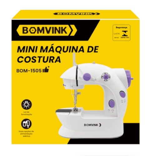 Mini maquina de costura porttil eltrica com pedal - BOM-1505  110V/220V