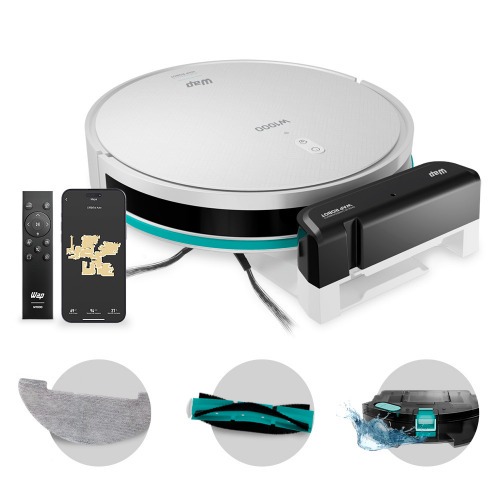 Robô aspirador de pó 3 em 1 com mapeamento e controle remoto - Robot W1000 110V/220V Robô aspirador de pó 3 em 1 com mapeamento e controle remoto - Robot W1000 110V/220V