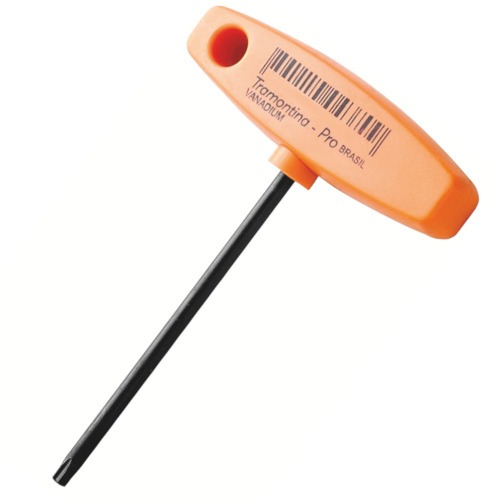 Chave hexalobular T40 x 100 mm cabo T aço cromo vanádio Chave hexalobular T40 x 100 mm cabo T aço cromo vanádio