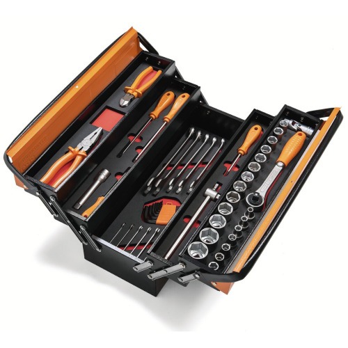 Caixa sanfonada para ferramentas com 57 pe�as - Cargobox