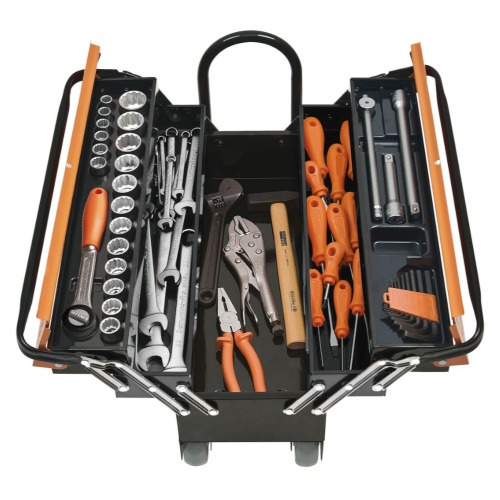 Caixa com rodas para ferramentas com 60 pe�as - Cargobox