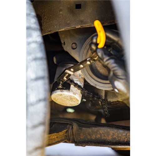 Saca filtro de leo com cinta e corrente de 70 a 114 mm