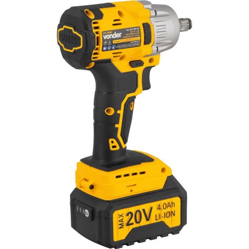 Chave de impacto a bateria 20V encaixe de 1/2