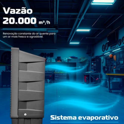 Climatizador de ar port�til evaporativo industrial 150L 150m� 5 em 1 - CLIN 150  220V