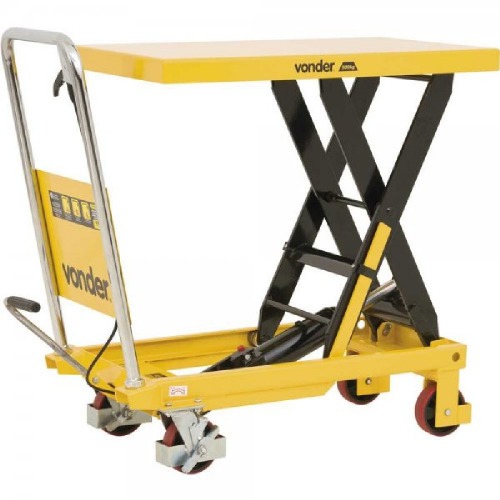 Mesa hidr�ulica pantogr�fica capacidade 500 Kg com roda de PU - MPP 500