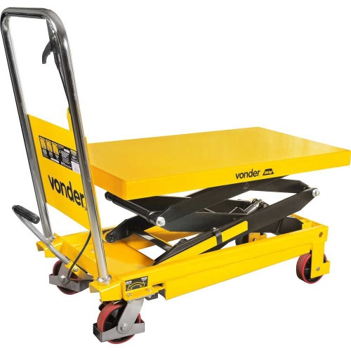 Mesa hidrulica pantogrfica capacidade 350 Kg com roda de PU - MPP 352