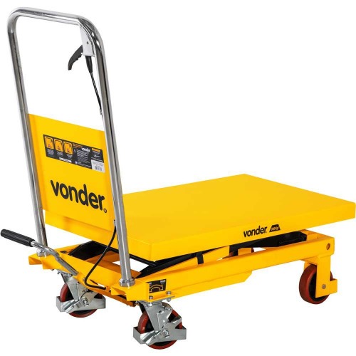 Mesa hidr�ulica pantogr�fica capacidade 300 kg com roda de PU - MPP 300