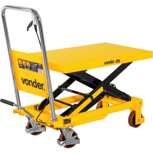 Mesa hidr�ulica pantogr�fica capacidade 300 kg com roda de PU - MPP 300