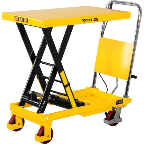 Mesa hidr�ulica pantogr�fica capacidade 300 kg com roda de PU - MPP 300