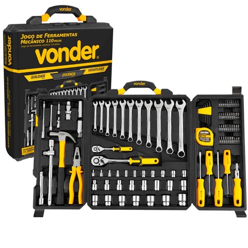 Jogo de ferramentas para mecnico com 110 peas