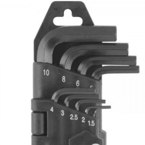 Jogo de chave allen curta 1,5 a 10 mm com 9 pe�as