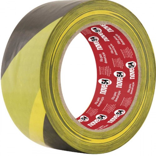 Fita zebrada adesiva  para demarca��o 48 mm x 30 m  