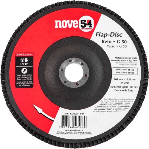 Disco de lixa flap disc reto 7
