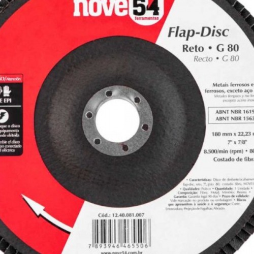 Disco de lixa flap disc reto 7