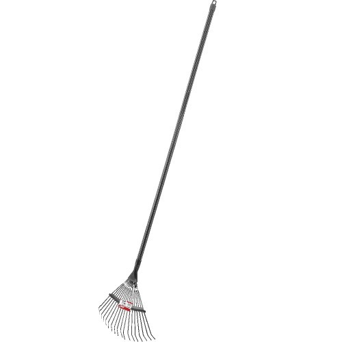 Vassoura metlica fixa para grama com cabo 37 cm