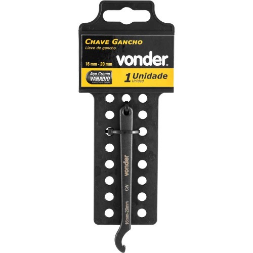 Chave gancho 16 a 20 mm ao cromo vandio  