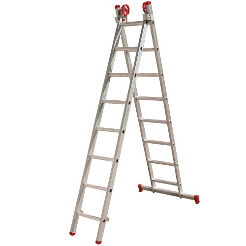 Escada de alum�nio extens�vel 2,40 x 3,74 m 2 x 8 degraus  - ESC0617