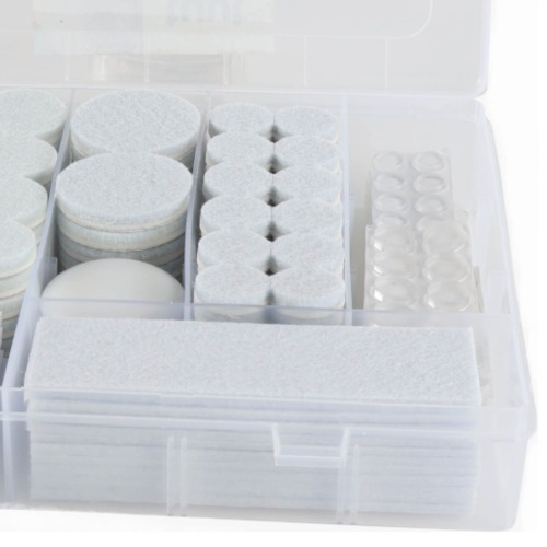 Jogo de feltro adesivo para mveis com 388 peas branco - TBZ414