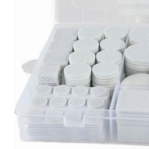 Jogo de feltro adesivo para mveis com 388 peas branco - TBZ414