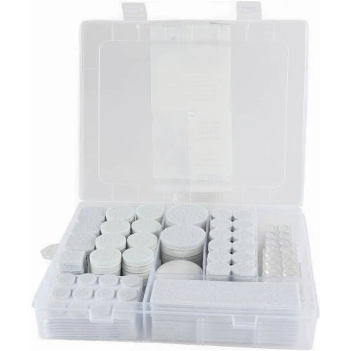 Jogo de feltro adesivo para mveis com 388 peas branco - TBZ414