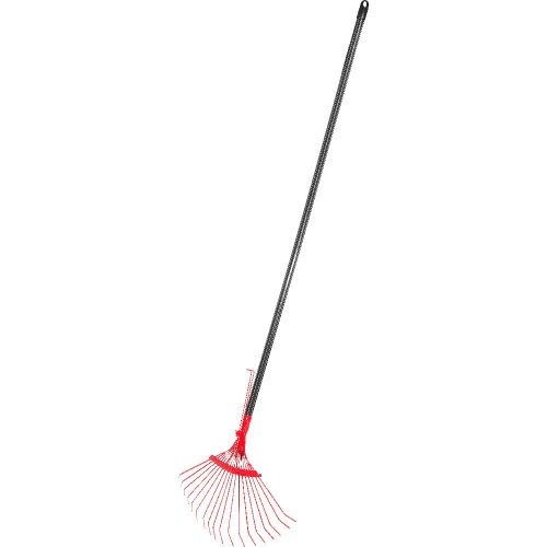 Vassoura metlica regulvel para grama com cabo 37 cm