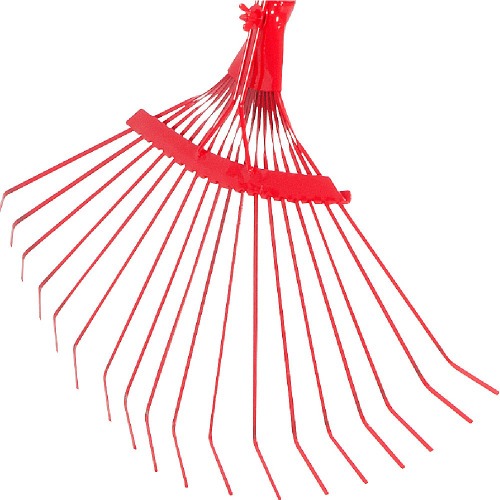 Vassoura metlica regulvel para grama com cabo 37 cm