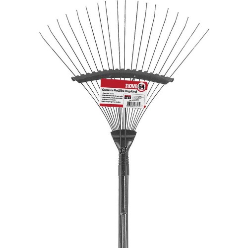 Vassoura metálica para grama regulável com cabo Vassoura metálica para grama regulável com cabo