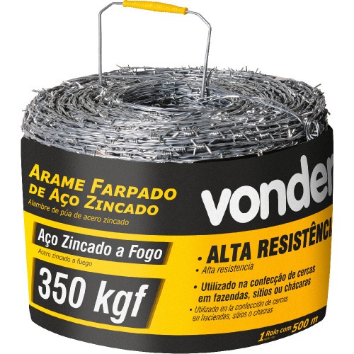 Arame farpado 350kgf rolo 500 metros Arame farpado 350kgf rolo 500 metros