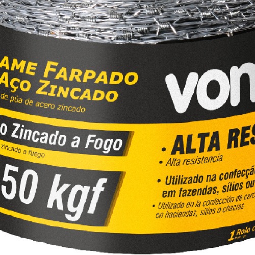 Arame farpado 350kgf rolo 500 metros Arame farpado 350kgf rolo 500 metros