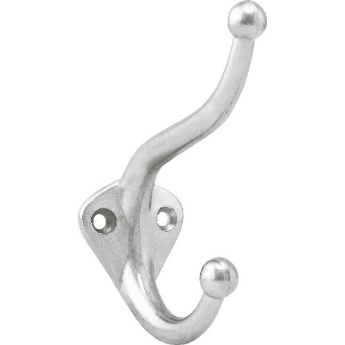 Cabide duplo grande em metal niquelado Cabide duplo grande em metal niquelado