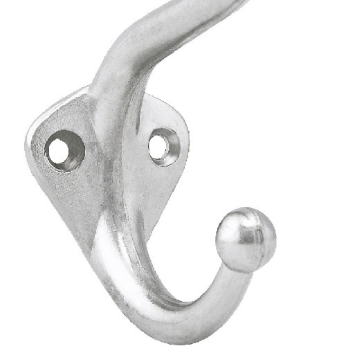 Cabide duplo grande em metal niquelado Cabide duplo grande em metal niquelado