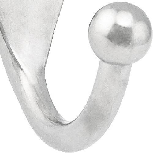 Cabide simples grande em metal niquelado